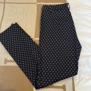H&M Black and White Patterned Cropped Pants